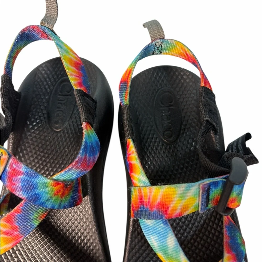 Chaco Ecotread Sandals Tie Dye Rainbow Multicolor JCH199812 Kids Youth Size 5 - Picture 7 of 8